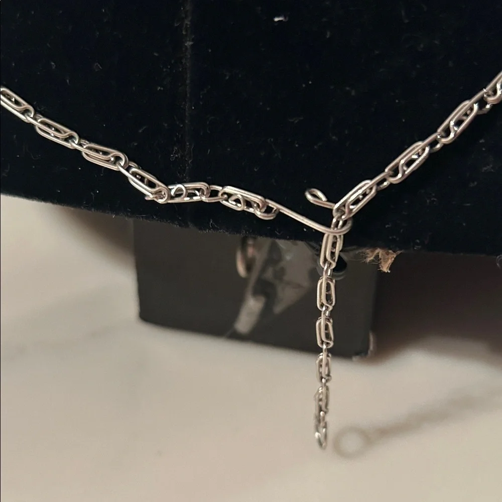 Elegant Silver and Gold Chandelier Necklace